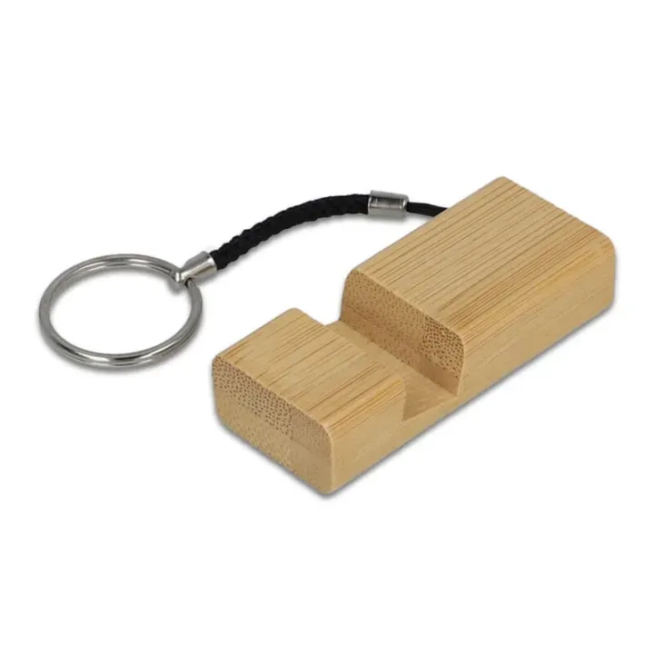 Bamboo phone holder keychain - LT99719 (N0094)